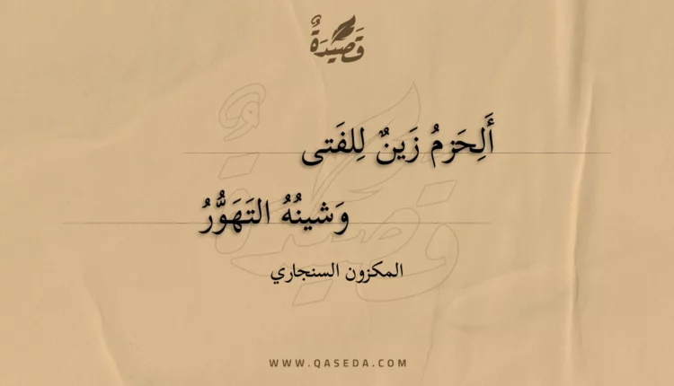 قصيدة ألحزم زين للفتى
