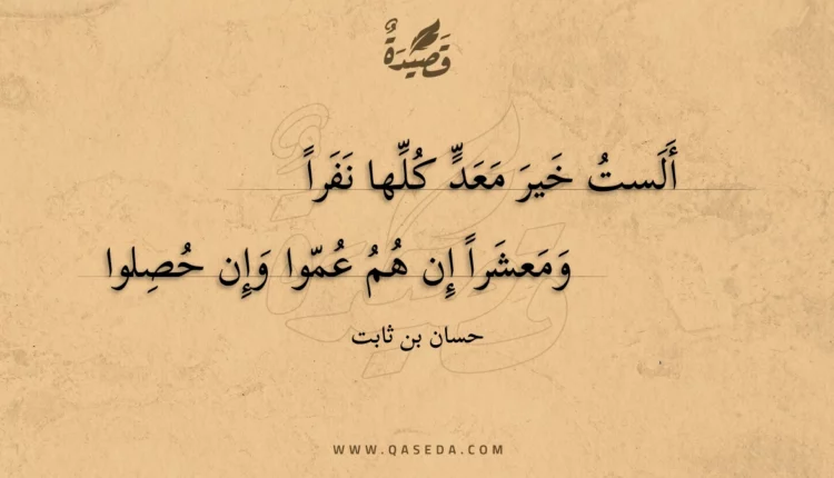 قصيدة ألست خير معد كلها نفرا