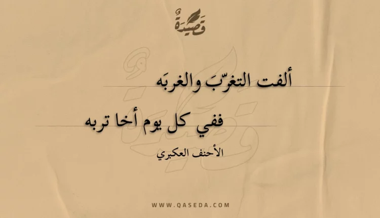 قصيدة ألفت التغرب والغربه