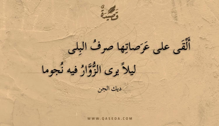 قصيدة ألقى على عرصاتها صرف البلى