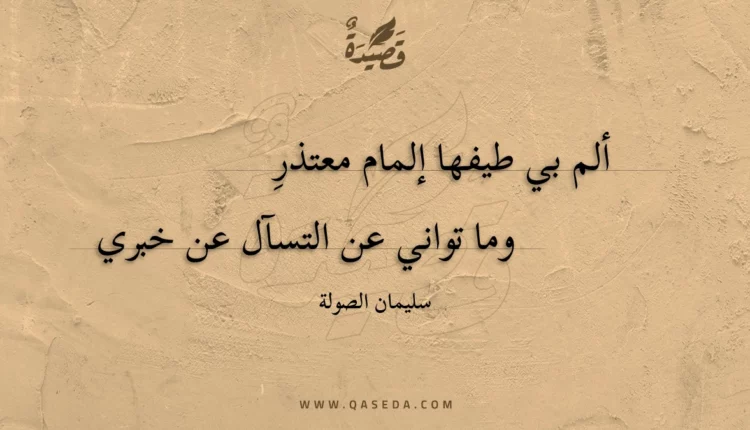 قصيدة ألم بي طيفها إلمام معتذرِ