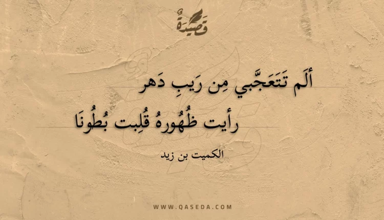 قصيدة ألم تتعجبي من ريب دهر