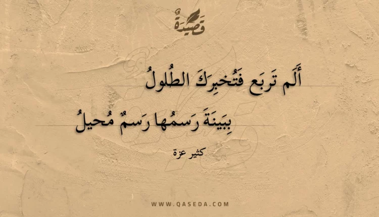 قصيدة ألم تربع فتخبرك الطلول