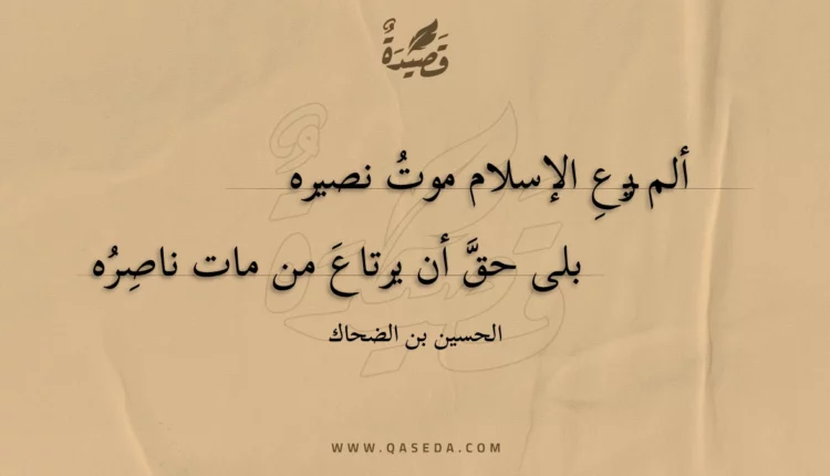 قصيدة ألم يرع الإسلام موت نصيره