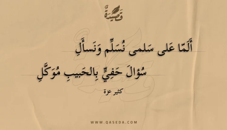 قصيدة ألما على سلمى نسلم ونسأل