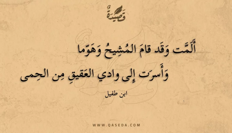 قصيدة ألمت وقد قام المشيح وهوما