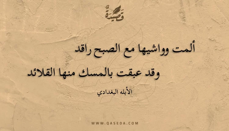 قصيدة ألمت وواشيها مع الصبح راقد