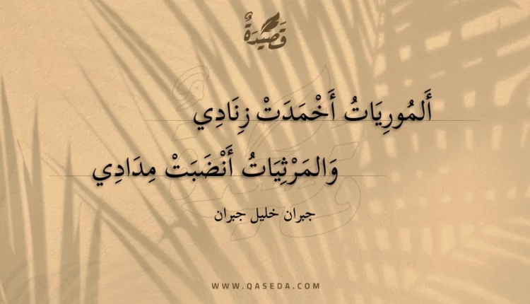 قصيدة ألموريات أخمدت زنادي