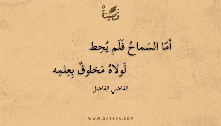 قصيدة أما السماح فلم يحط