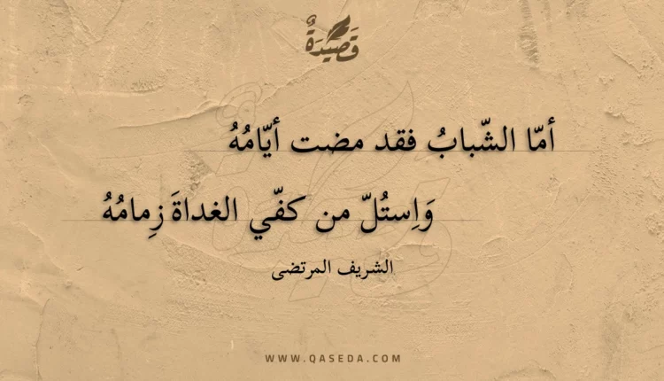 قصيدة أما الشباب فقد مضت أيامه