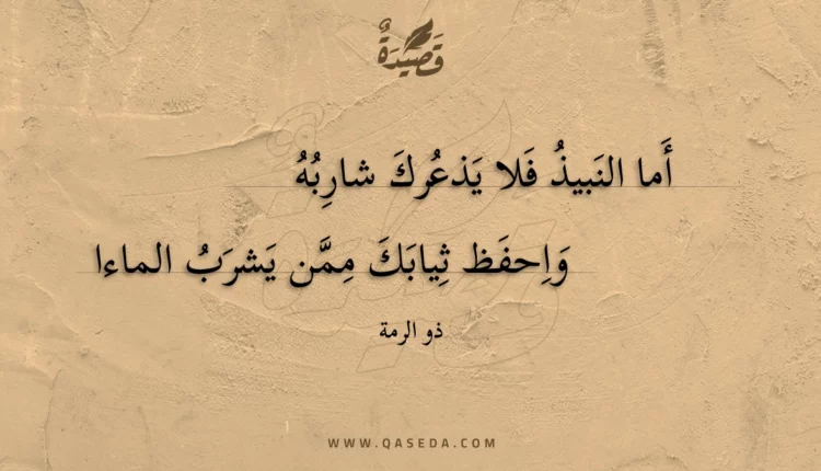 قصيدة أما النبيذ فلا يذعرك شاربه