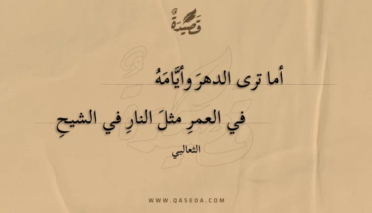 قصيدة أما ترى الدهر وأيامه