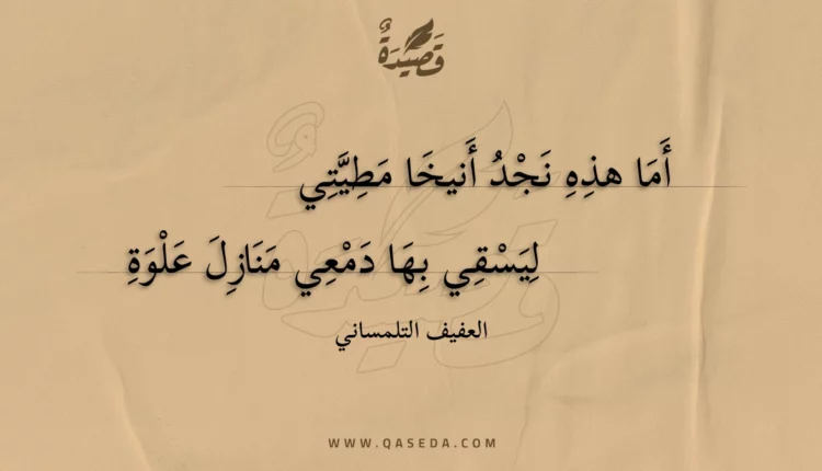 قصيدة أما هذه نجد أنيخا مطيتي