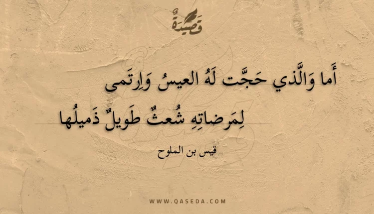 قصيدة أما والذي حجت له العيس وارتمى