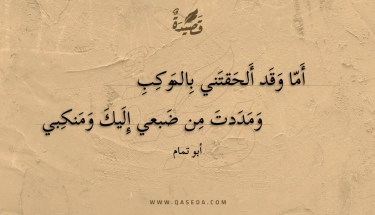 قصيدة أما وقد ألحقتني بالموكب