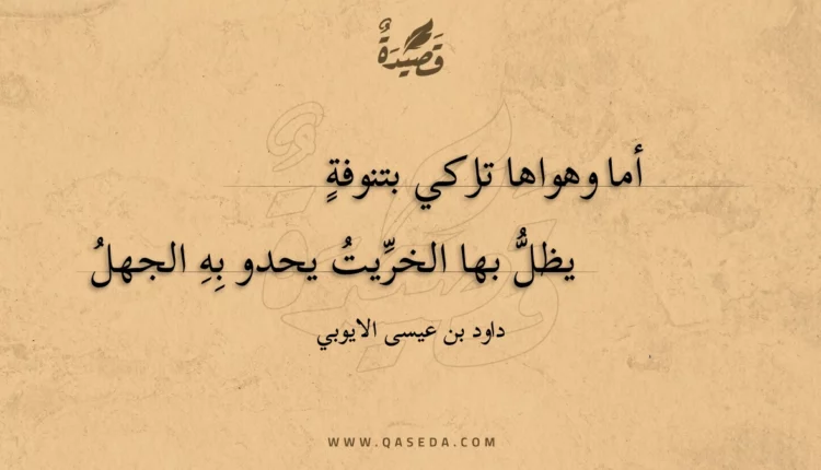 قصيدة أما وهواها تاركي بتنوفة