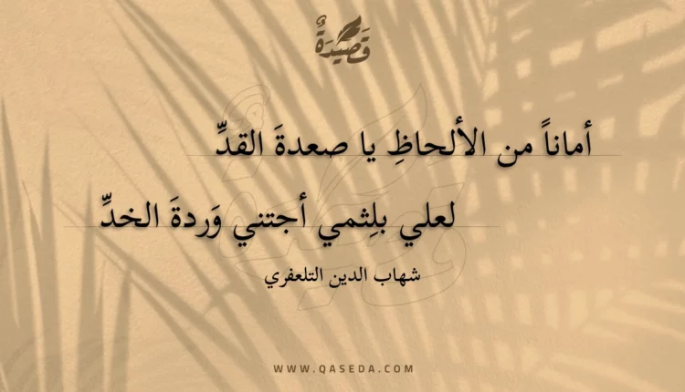 قصيدة أمانا من الألحاظ يا صعدة القد