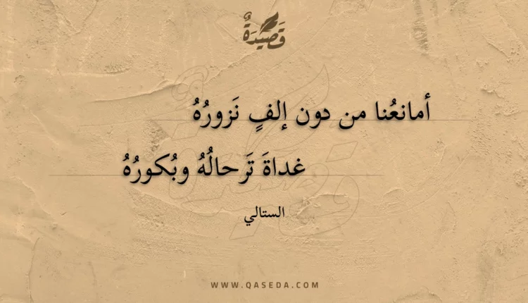 قصيدة أمانعنا من دون إلف نزوره