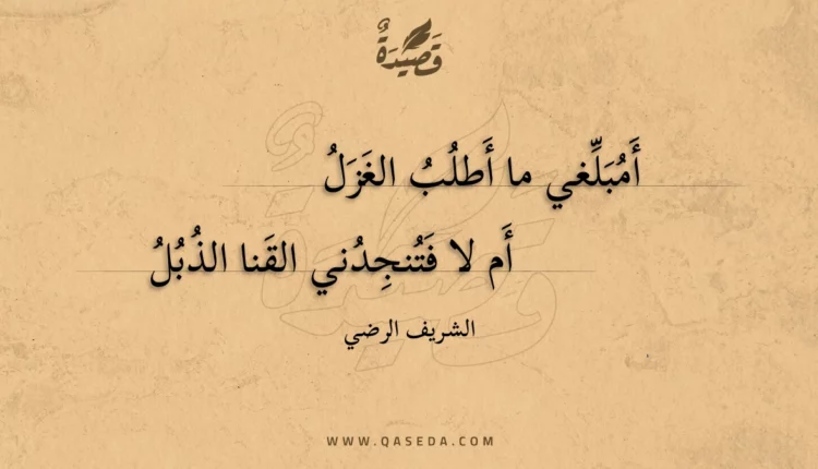 قصيدة أمبلغي ما أطلب الغزل