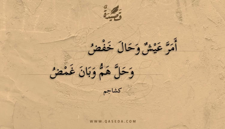 قصيدة أمر عيش وحال خفض