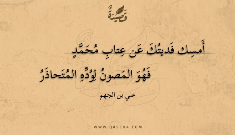 قصيدة أمسك فديتك عن عتاب محمد