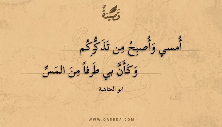 قصيدة أمسي وأصبح من تذكركم