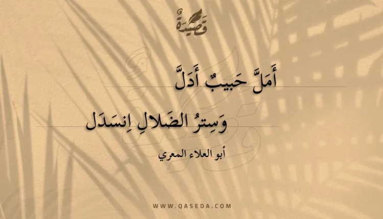 قصيدة أمل حبيب أدل