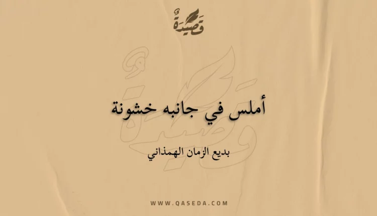 قصيدة أملس في جانبه خشونة