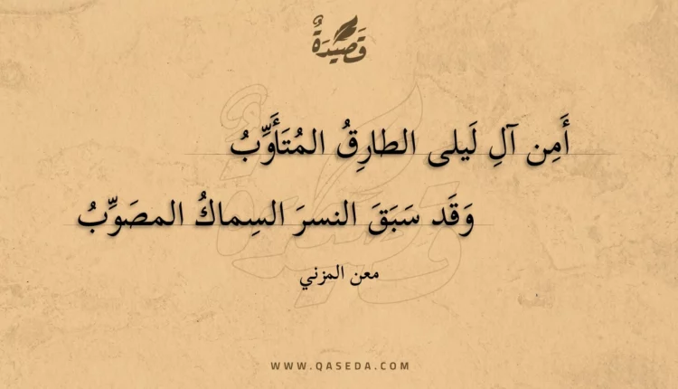 قصيدة أمن آل ليلى الطارق المتأوب
