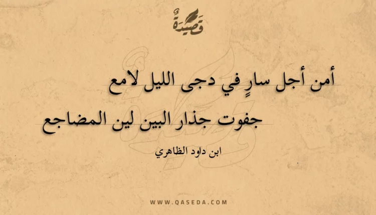 قصيدة أمن أجل سار في دجى الليل لامع