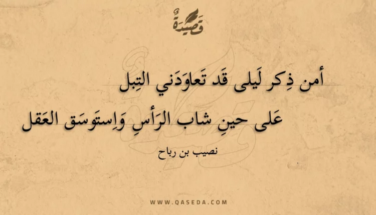 قصيدة أمن ذكر ليلى قد تعاودني التبل