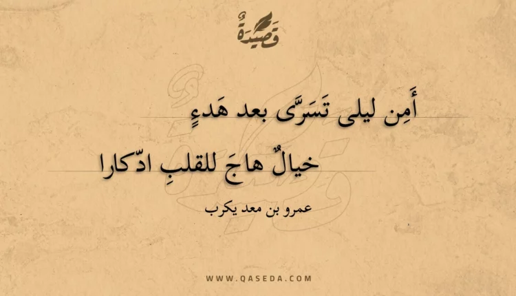 قصيدة أمن ليلى تسرى بعد هدء