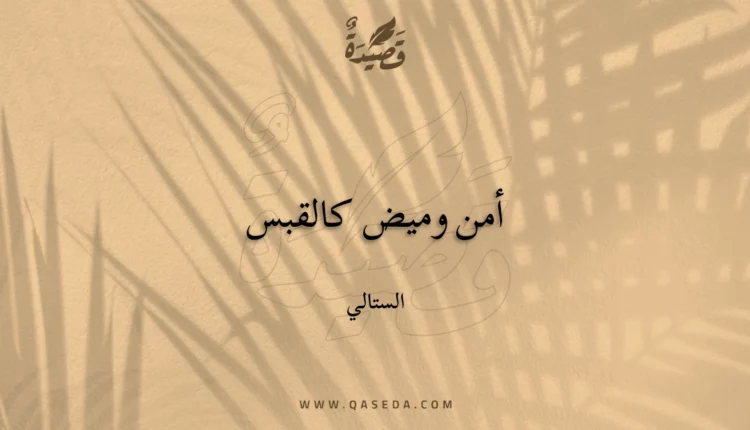 قصيدة أمن وميض كالقبس