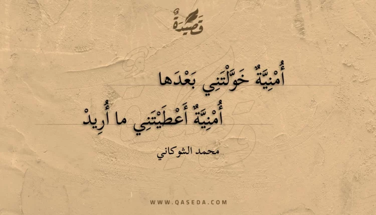 قصيدة أمنية خولتني بعدها