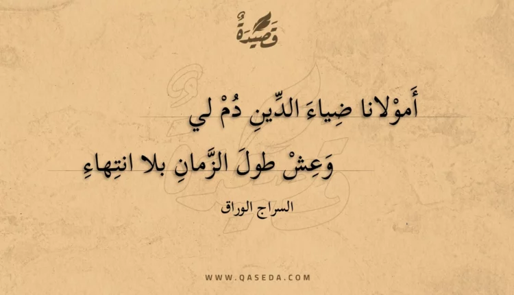 قصيدة أمولانا ضياء الدين دم لي
