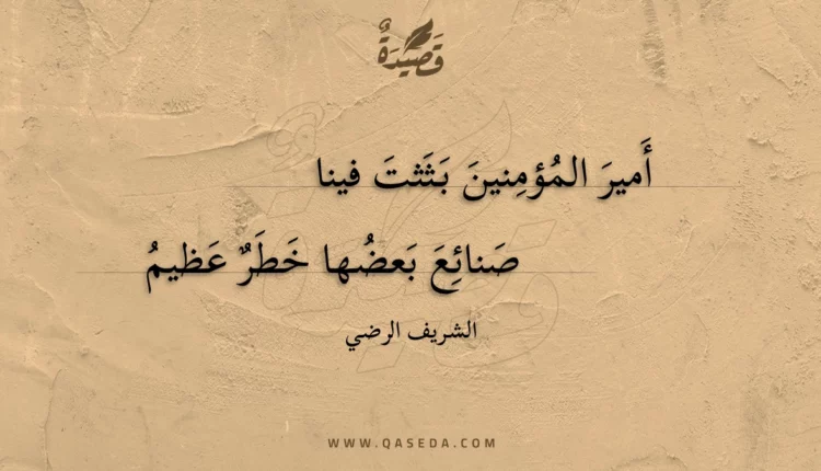 قصيدة أمير المؤمنين بثثت فينا