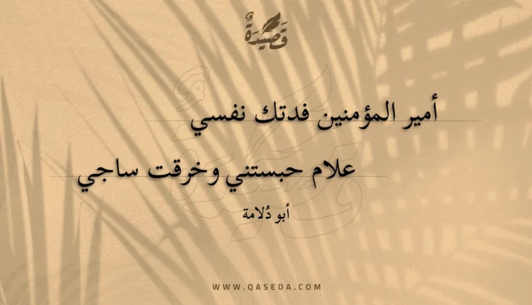 قصيدة أمير المؤمنين فدتك نفسي