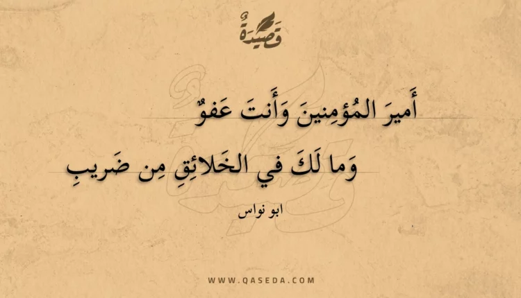 قصيدة أمير المؤمنين وأنت عفو