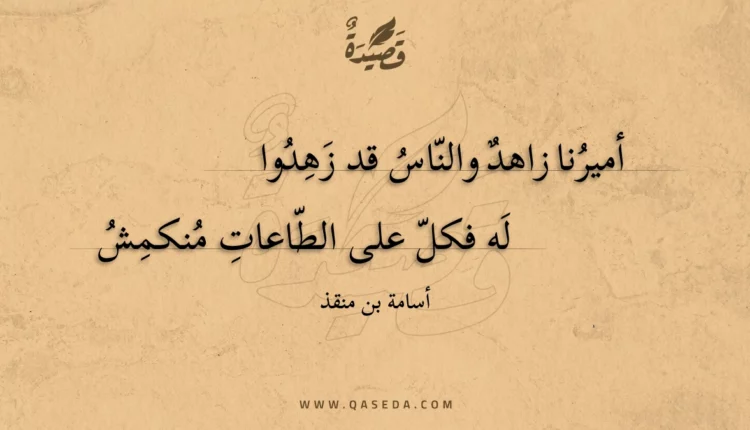 قصيدة أميرنا زاهد والناس قد زهدوا