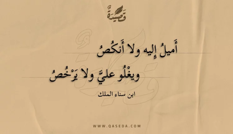 قصيدة أميل إليه ولا أنكص