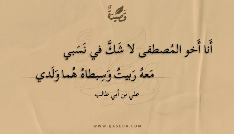 قصيدة أنا أخو المصطفى لا شك في نسبي