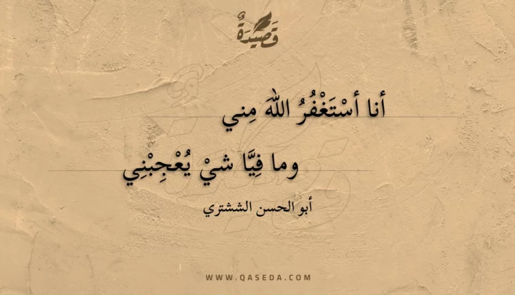 قصيدة أنا أستغفر الله مني