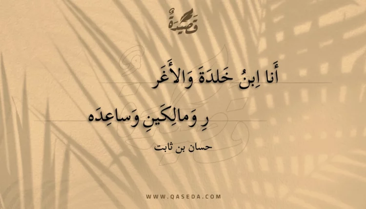 قصيدة أنا ابن خلدة والأغر