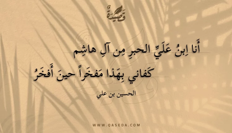 قصيدة أنا ابن علي الحبر من آل هاشم