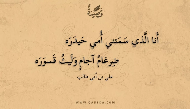 قصيدة أنا الذي سمتني أمي حيدره