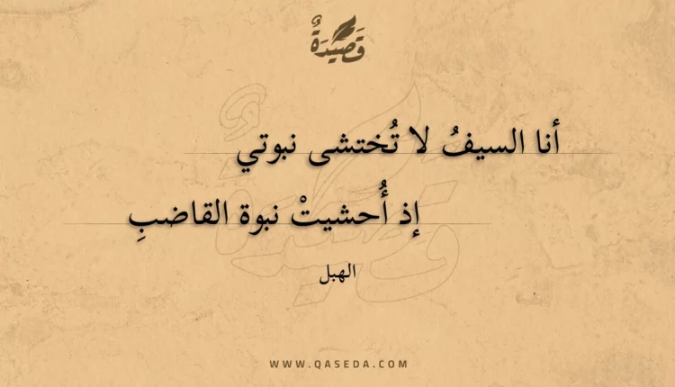 قصيدة أنا السيف لا تختشى نبوتي