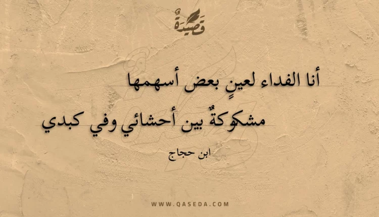 قصيدة أنا الفداء لعين بعض أسهمها