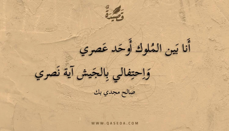 قصيدة أنا بين الملوك أوحد عصري