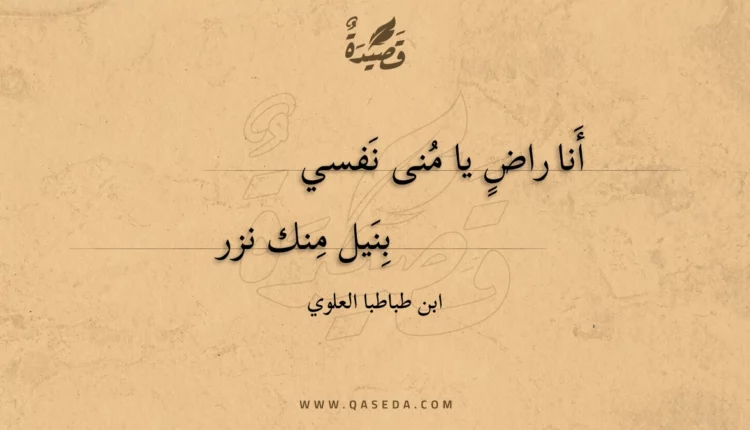قصيدة أنا راض يا منى نفسي