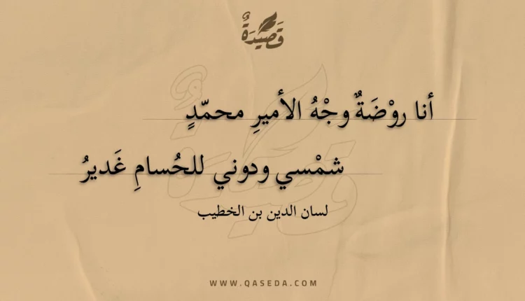 قصيدة أنا روضة وجه الأمير محمد